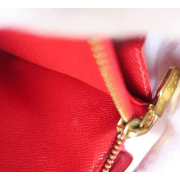 409099F V Louis Vuitton Wallet Long Sarah Bifold Red Epi - Picture 6 of 11